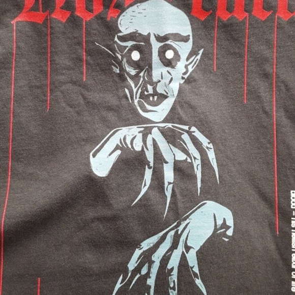 New Black Vintage Retro Horror Nosferatu Vampire Graphic Tee - Picture 6 of 9